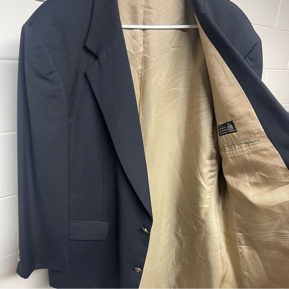 Vintage TINO Pure Virgin Wool Blazer Made in Canada Gold Crest Buttons Men’s 44R - Picture 7 of 12